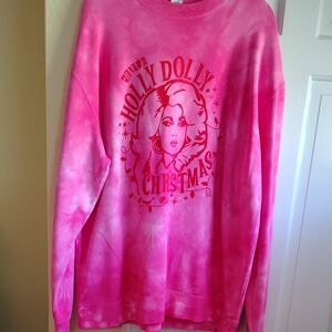 Pink Holly Dolly Christmas Sweatshirt